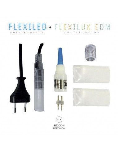 Alimentador-conector tubo flexilux/flexiled 2 vias edm