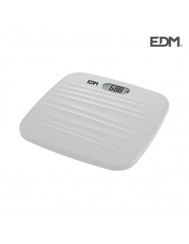 Bascula baño digital base rugosa blanca max. 180kg edm
