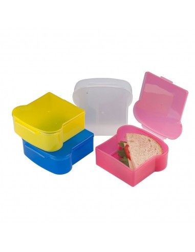 Fiambrera de plastico para sandwich colores surtidos