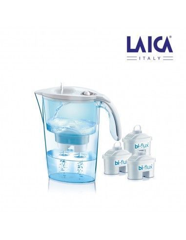 S.of    kit jarra laica stream 2,3l   blanca + 3 filtros bi-flux