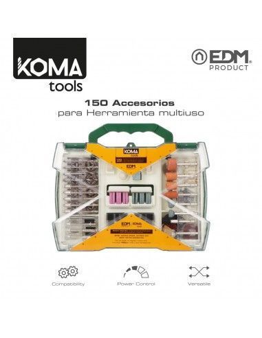 Set de 150  accesorios koma tools para 08709 edm